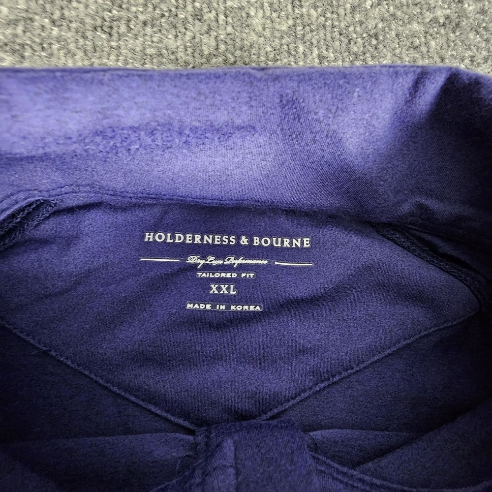 Holderness & Bourne Westland Pullover Navy Blue Performance Golf Layer Mens XXL - Picture 3 of 9